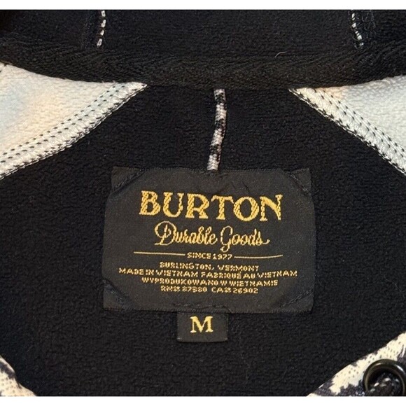 Burton Durable Goods Heron Pullover Fleece Womens Sz Medium Hoodie Aztec Print - Picture 4 of 9